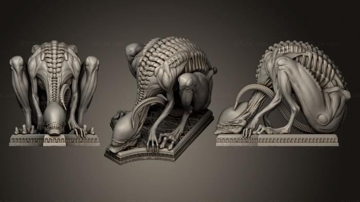 Figurines heroes, monsters and demons (Alien biomorph, STKM_0548) 3D models for cnc